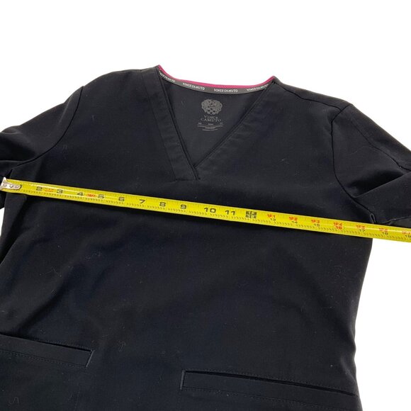 Vince Camuto  Womens Black Scrub Jacket & Top Set XS Polyester/Spandex Blend - Picture 6 of 16